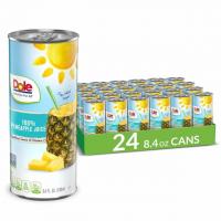Dole All Natural Pineapple Juice Cans 24 Pack