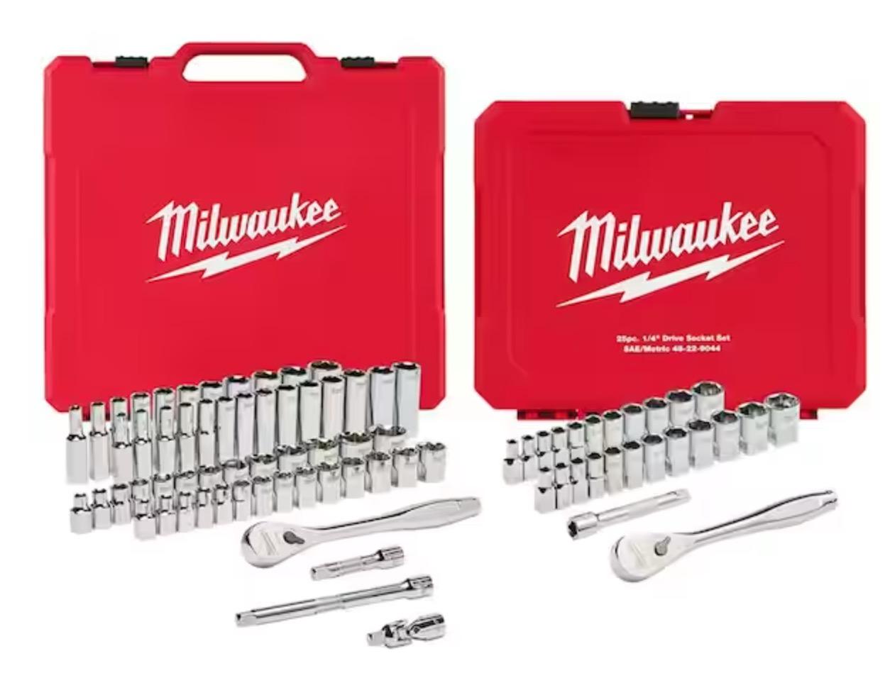 Milwaukee SAE Metric Ratchet Socket Mechanics Tool Set for $149 Shipped