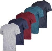 Real Essentials V-Neck Athletic Performance T-Shirts