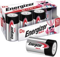 Energizer Max D Alkaline Batteries 8 Pack