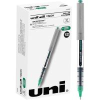 Uniball Vision Rollerball Pens Green 12 Pack