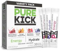 Pure Kick Energy and Hydrate Singles To Go Drink Mix 30 Pack