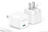 Anker 20W USB-C Foldable Wall Charger 2 Pack