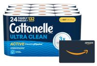 Cottonelle Mega Rolls Toilet Paper 48 Pack + Credit