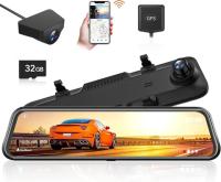 Wolfbox G840H 12in Mirror Dash Cam with Rear Camera