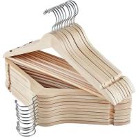 Slim Wooden Jacket Coat Hangers 30 Pack