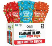 Only Bean Crunchy Roasted Edamame Healthy Snacks 24 Pack