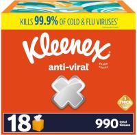 Kleenex Anti-Viral Facial Tissues 18 Pack