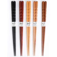 Natural Wood Reusable Set of Chopsticks 5-Pairs