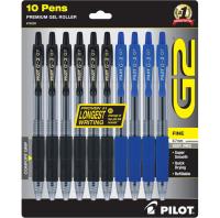 Pilot G2 Premium Refillable Retractable Rolling Ball Gel Pens 10 Pack