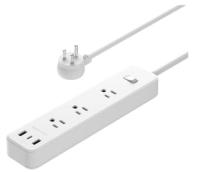 AmazonBasics 3 Outlet 3 USB Port Power Strip Extension Cord