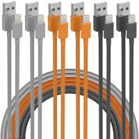 Apple MFi Certified USB to Lightning Braided Cables 6 Pack