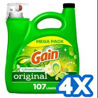 Gain + Aroma Boost Liquid Laundry Detergent 4 Packs