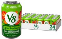 V8 Low Sodium Vegetable Juice Cans 24 Pack