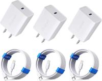 3x USB-C Wall Chargers with 3x USB-C iPhone Lightning Cables