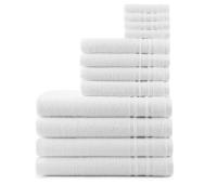 Mainstays Cotton White Towel Set 12-Piece