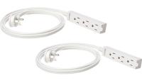 Amazon Basics 3-Foot 3-Prong Indoor Extension Cord Power Strip 2 Pack