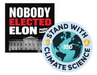 Free Stand with Climate Science Sticker