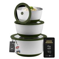 Evolution Microwave-Safe Stainless Steel Mixing Bowl Set