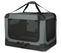 Amazon Basics 4-Door Soft-Sided Folding Travel Pet Crate Kennel