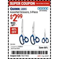 Harbor Freight In-Stores 3-Piece Assorted Scissors