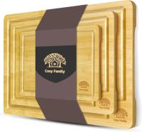 Cosy Family Bamboo Cutting Boards 3 Pack
