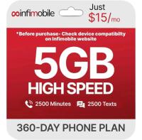 Infimobile 5GB Prepaid 12 Month Cell Plan T-Mobile Network