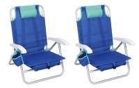 Mainstays Reclining and Lay Flat Backpack Beach Chair 2-Pack