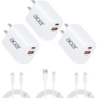 Acer USB-C and USB Charger Block 3 Pack