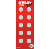 Eveready CR2032 Lithium 3V Coin Battery 10 Pack