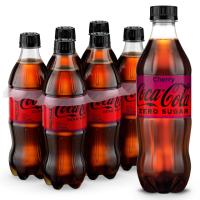 Coca-Cola Zero Sugar Cherry Diet Soda Soft Drink 6 Pack