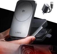Lisen iPhone 15w Magsafe 3-in-1 Qi2 Fast Charger