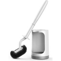 Hamitor Curved Bristle Toilet Bowl Brush Holder Set