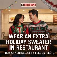 Chipotle Burrito Entree Buy One Get One Free