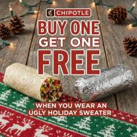 Chipotle Wear a Sweater to Get Buy One Get One