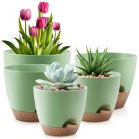Foukus Set 5 Self Watering Plant Pots