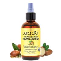 Pura Dor 4oz Organic Moroccan Argan Oil