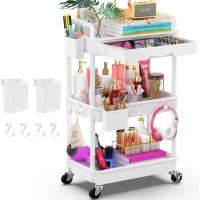 Goovilla 3 Tier Rolling Utility Cart Organizer