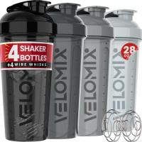 Velomix Protein Shaker Bottles 4 Pack