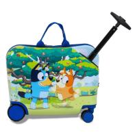 Bluey Checked Hardside Ride on Luggage