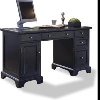 Homestyles Bedford Black Pedestal Desk