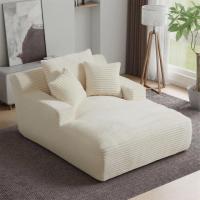 Latitude Run Corduroy Indoor Chaise Lounge Chair