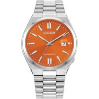 Citizen 40mm Mens Tsuyosa Luxury Orange Dial Watch