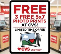 3 5x7 Photo Prints at CVS Code MAY3DAY
