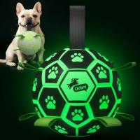 Dog Toy Glow in The Dark Soccer Ball by Qdan