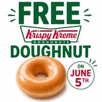 Doughnut of Your Choice at Krispy Kreme on June 5