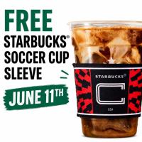 Free Starbucks Soccer Cup Sleeve Today June 11th