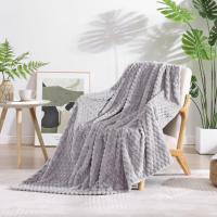 Monbix 50x60 Grey Fleece Throw Blanket