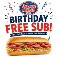 Jersey Mikes Birthday Reward 2026 : Get a Free Sub Your Birthday