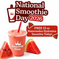 Free Smoothie King 12oz Watermelon Hydration Smoothie June 21st